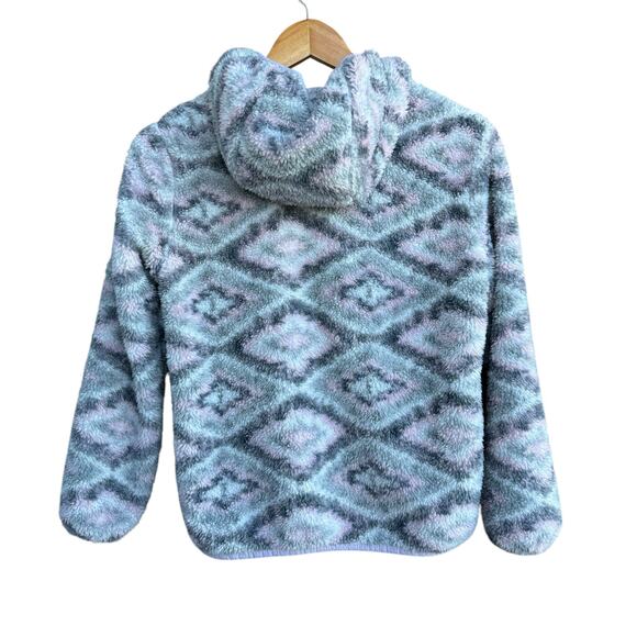 Eddie Bauer Girls M 10/12 Plush Fleece Aztec Zip Hoodie - Picture 4 of 6